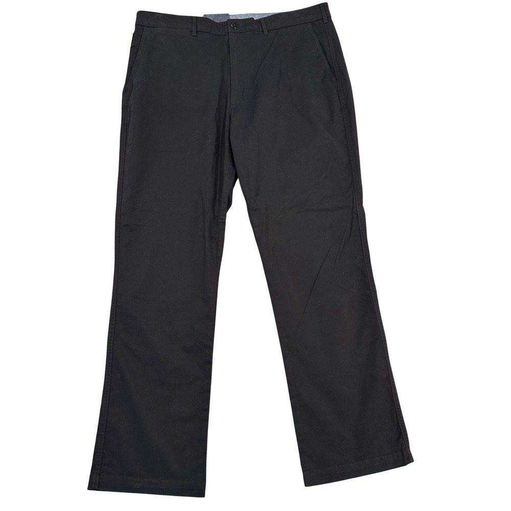 NWT $69.50 Cremieux Madison Mens‎ Black Comfort Stretch Chino Pants 38/32